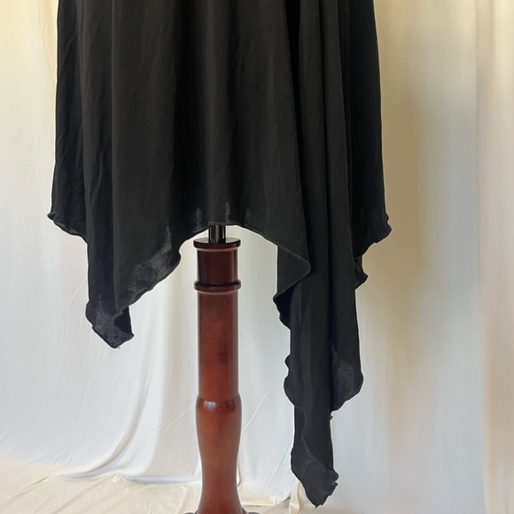 Laundry by Shelli Segal black beaded strapless dress with handkerchief hem - Picture 4 of 12